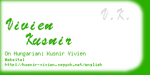 vivien kusnir business card